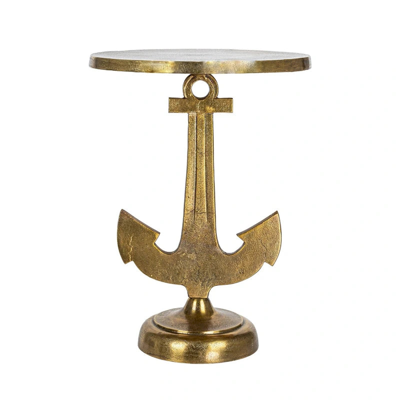 Nautical Accent Table with Anchor Base - 15.0L x 15.0W x 19.0H