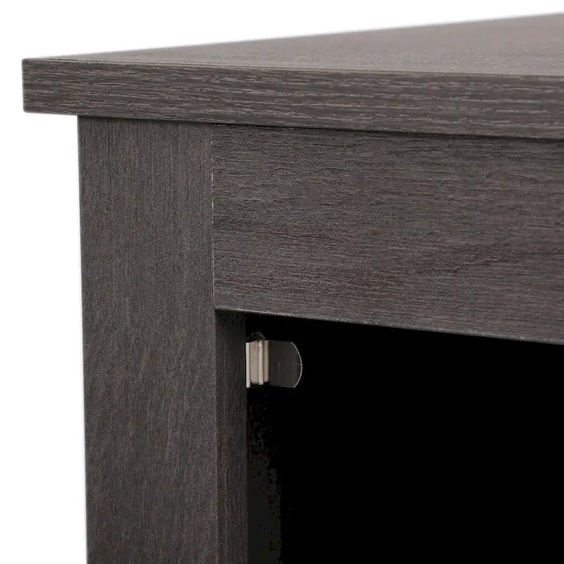 Set of 2 Industrial Nightstand Bedside End Table with Door