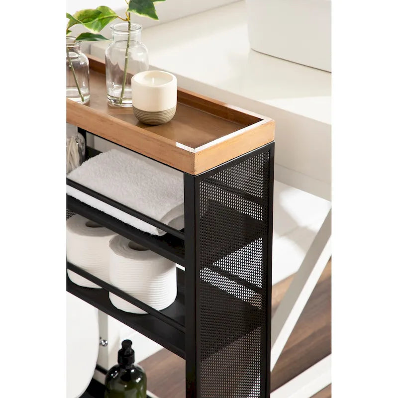 Kate and Laurel Piazza Storage Cart - 18x7x30
