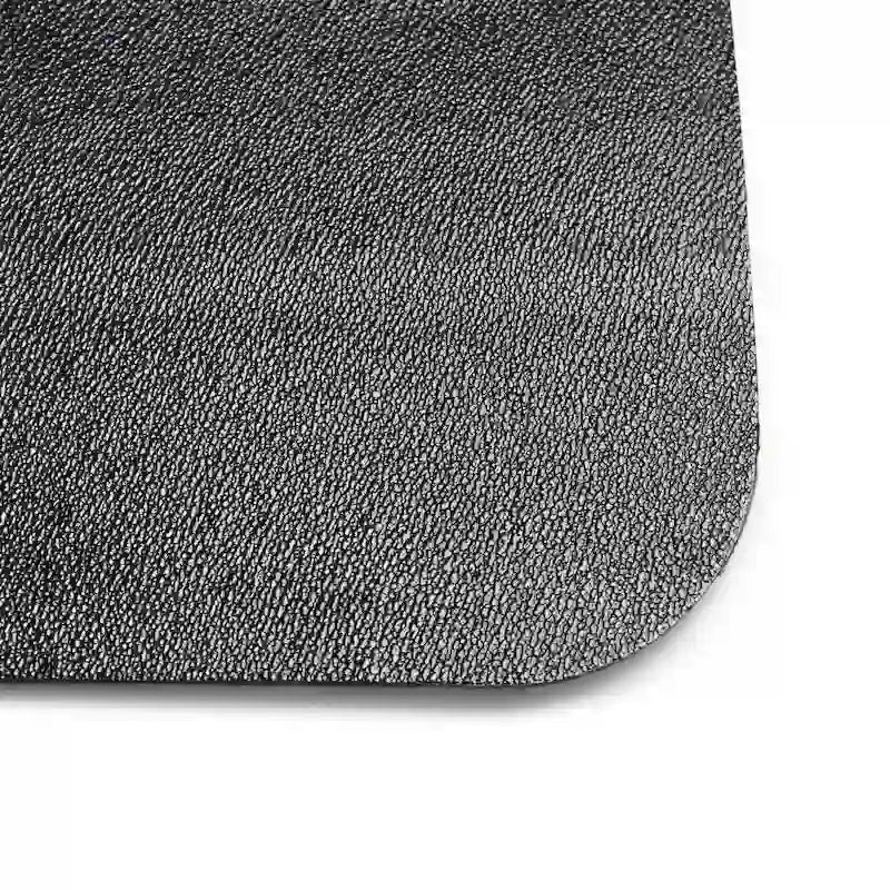 Black Vinyl Lipped Chair Mat for Hard Floor - 45 x 53