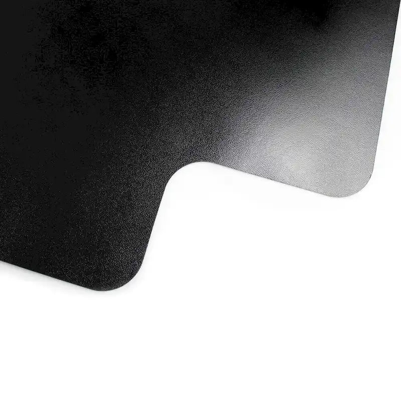 Black Vinyl Lipped Chair Mat for Hard Floor - 45 x 53