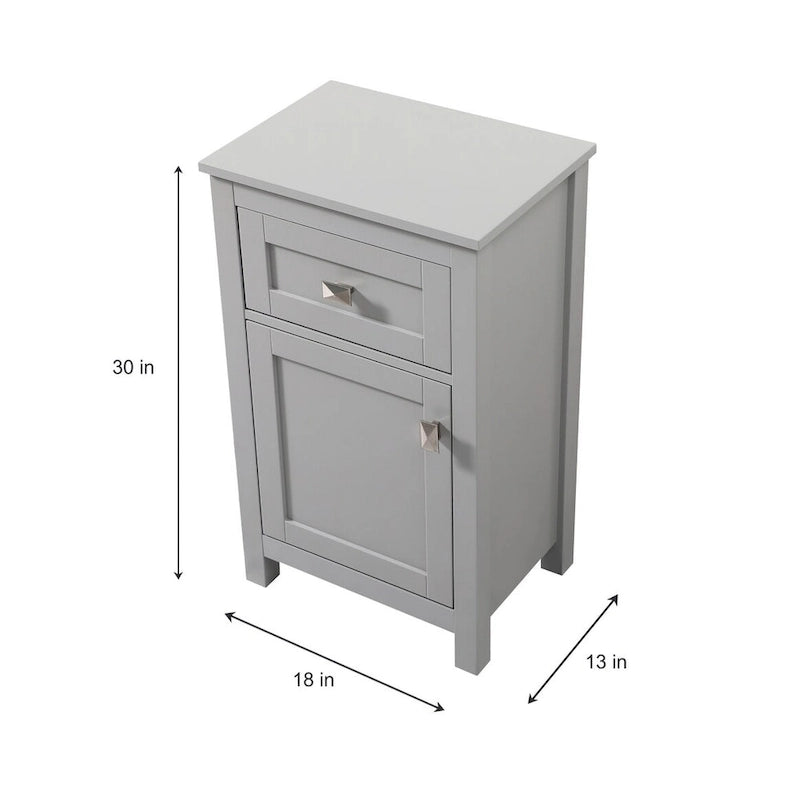 Indigo Home 18 Inch Bathroom Storage Freedstanding Cabinet