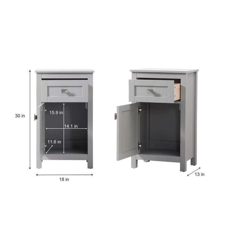 Indigo Home 18 Inch Bathroom Storage Freedstanding Cabinet