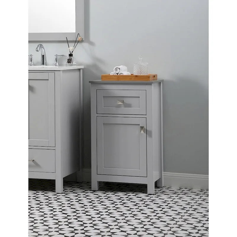 Indigo Home 18 Inch Bathroom Storage Freedstanding Cabinet