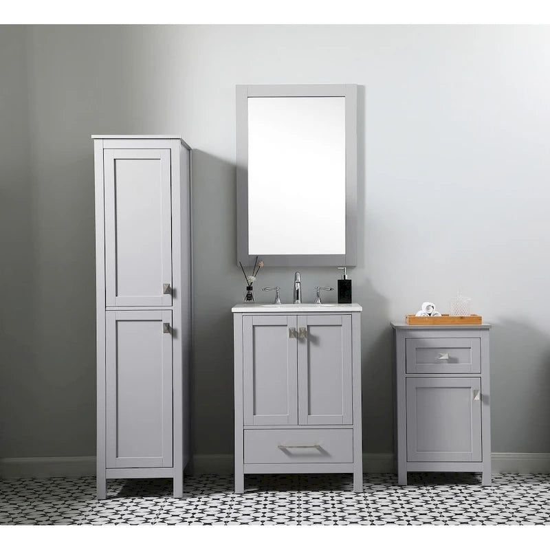Indigo Home 18 Inch Bathroom Storage Freedstanding Cabinet