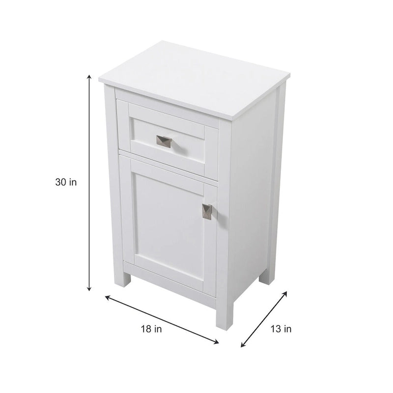 Indigo Home 18 Inch Bathroom Storage Freedstanding Cabinet