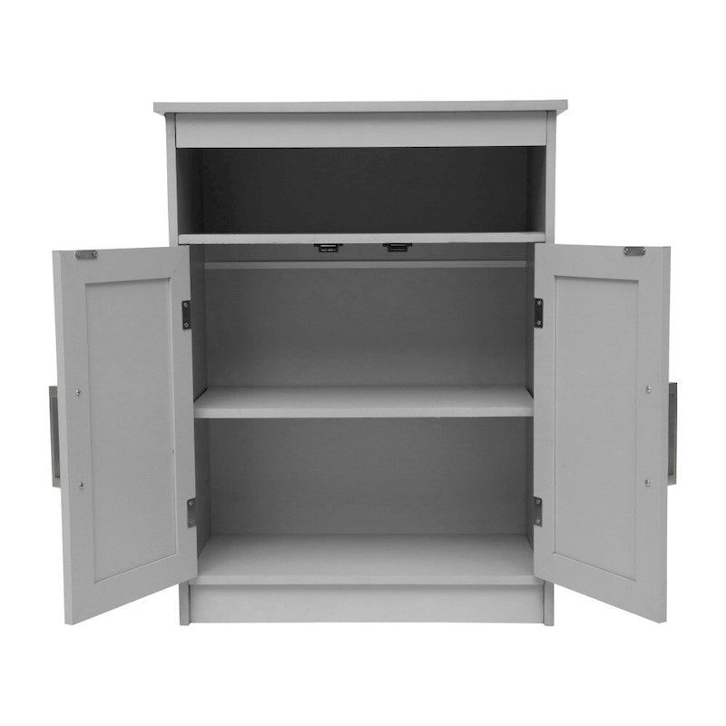 Modern Bathroom Storage Cabinet with Magnetic Close Doors and Shelves